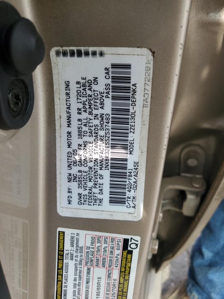 2005 Toyota Corolla Ce VIN: 1NXBR32E55Z537483 Lot: 81674975