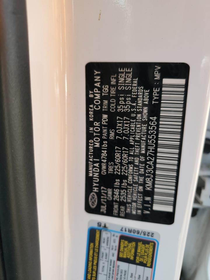 2017 Hyundai Tucson Limited VIN: KM8J3CA27HU553564 Lot: 71271185