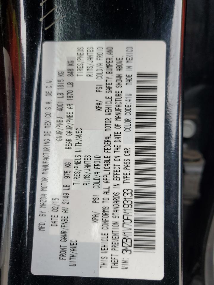 2015 Mazda 3 Touring VIN: 3MZBM1V70FM193133 Lot: 80669825