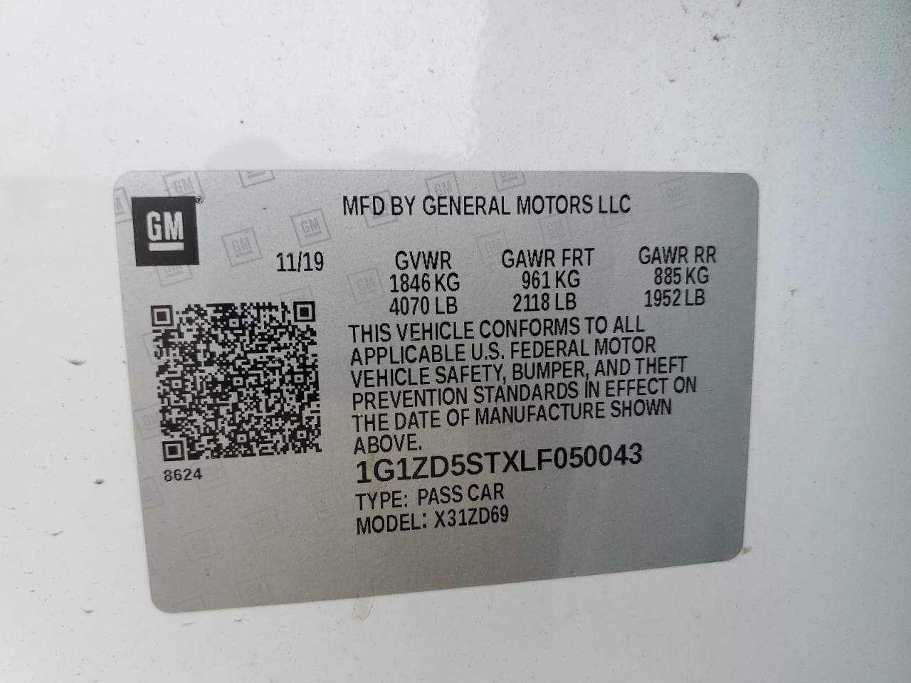 2020 Chevrolet Malibu Lt VIN: 1G1ZD5STXLF050043 Lot: 80813355