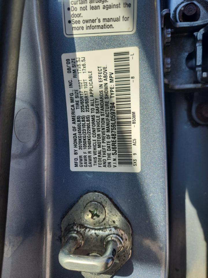 2009 Honda Cr-V Exl VIN: 5J6RE48759L059794 Lot: 80272725