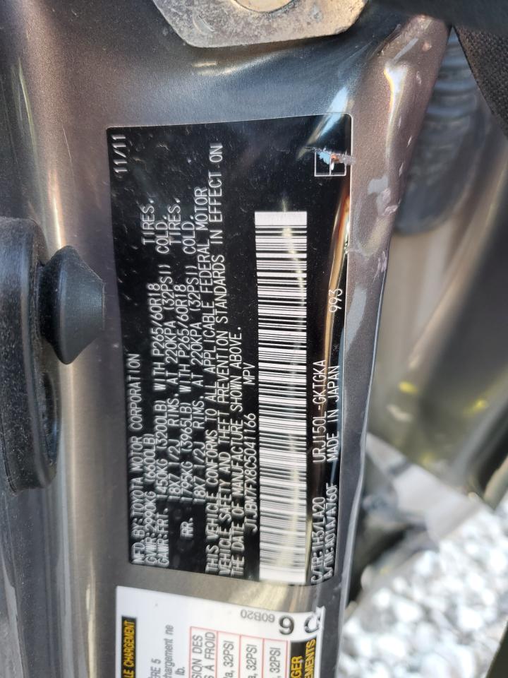 2012 Lexus Gx 460 VIN: JTJBM7FX8C5041166 Lot: 80368825