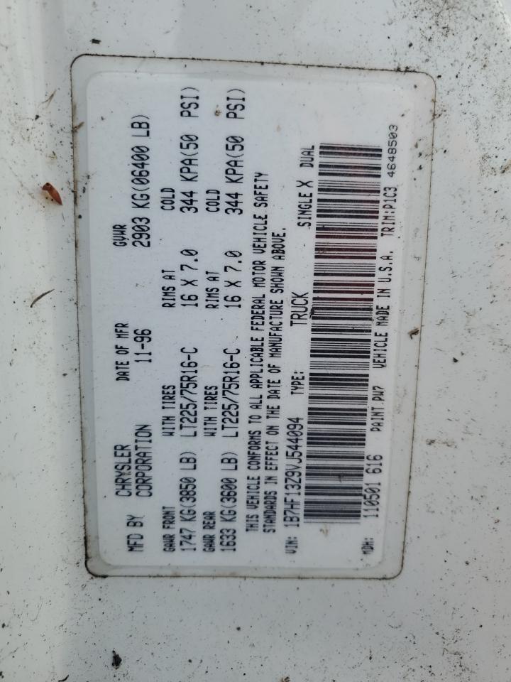 1997 Dodge Ram 1500 VIN: 1B7HF13Z9VJ544094 Lot: 71387995