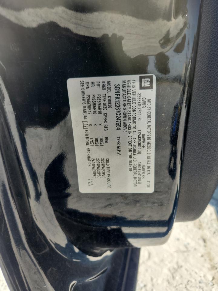 2007 Chevrolet Avalanche K1500 VIN: 3GNFK12367G247554 Lot: 81700775