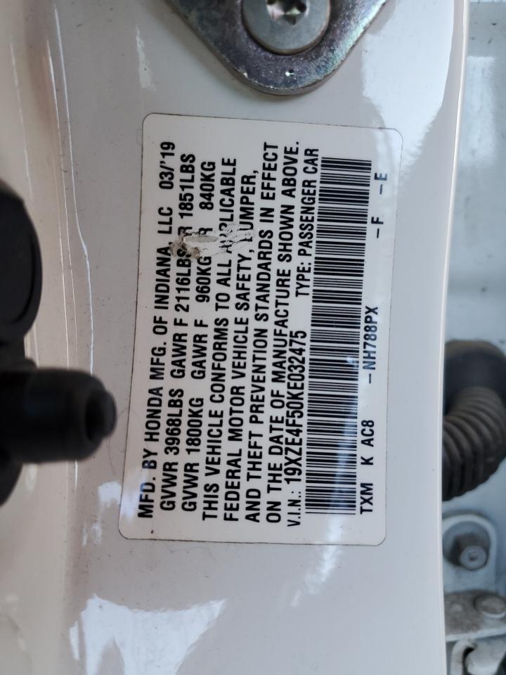 2019 Honda Insight Ex VIN: 19XZE4F50KE032475 Lot: 84296585