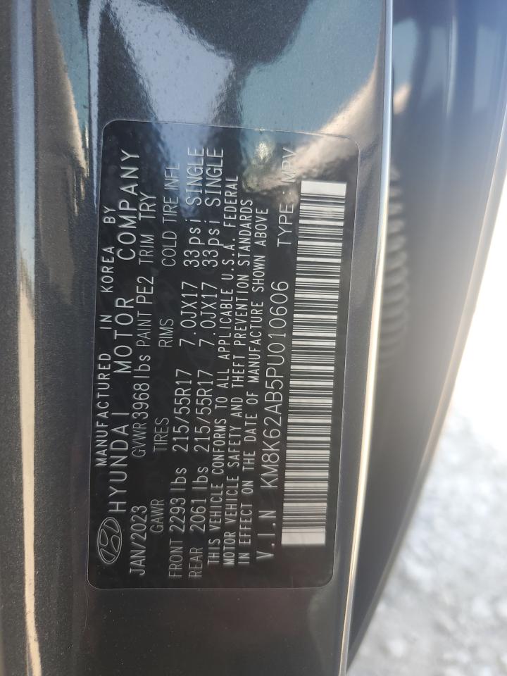 2023 Hyundai Kona Sel VIN: KM8K62AB5PU010606 Lot: 81891255