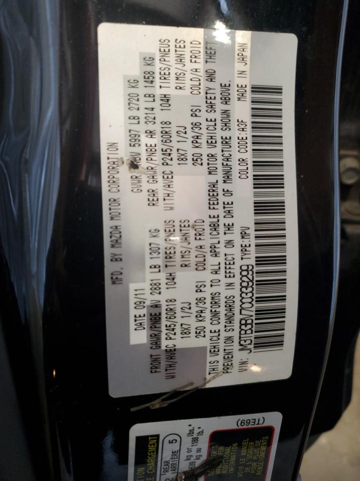 2012 Mazda Cx-9 VIN: JM3TB3BV7C0339299 Lot: 71082945