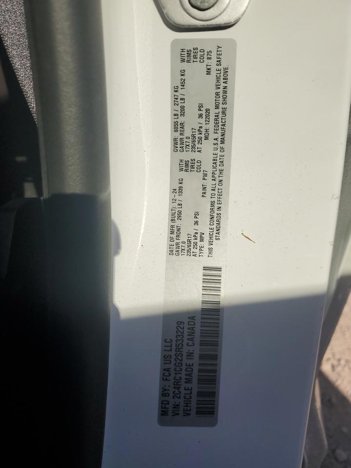 2025 Chrysler Voyager Lx VIN: 2C4RC1CG2SR533229 Lot: 84776175