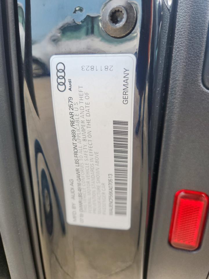 2019 Audi A5 Premium Plus S-Line VIN: WAUENCF56KA070513 Lot: 71406345