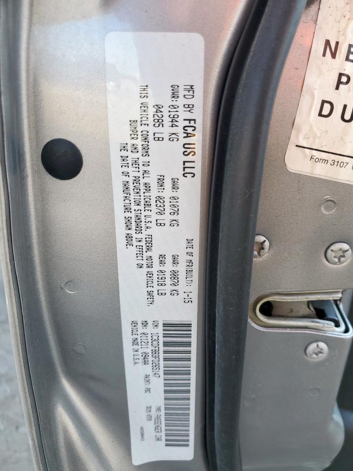 2015 Dodge Dart Sxt VIN: 1C3CDFBB3FD265147 Lot: 71644915