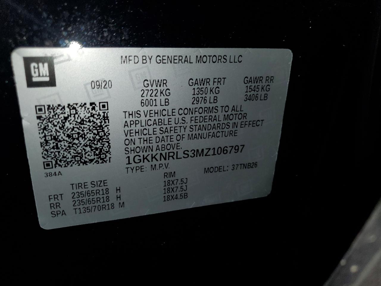 2021 GMC Acadia Sle VIN: 1GKKNRLS3MZ106797 Lot: 81561505