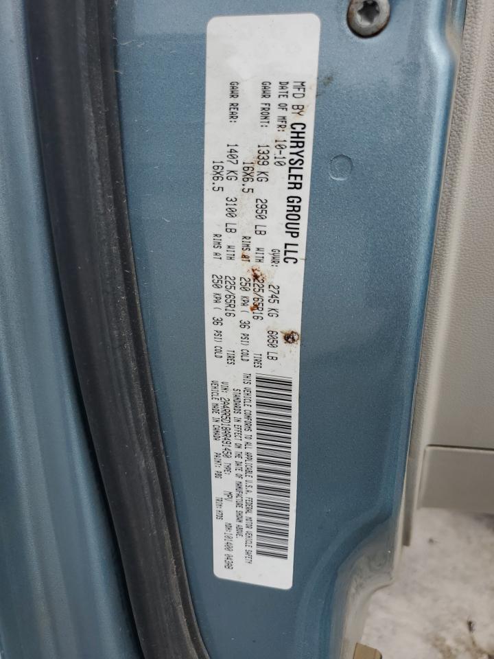 2010 Chrysler Town & Country Touring VIN: 2A4RR5D18AR491450 Lot: 83795725