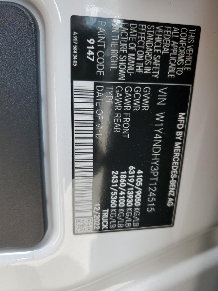 2023 Mercedes-Benz Sprinter 2500 VIN: W1Y4NDHY3PT124515 Lot: 81237505