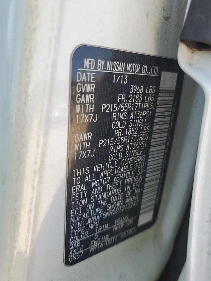 2013 Nissan Juke S VIN: JN8AF5MR5DT212247 Lot: 71913285