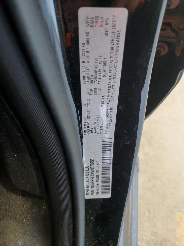 2021 Ram 1500 Rebel VIN: 1C6SRFLTXMN570255 Lot: 82039215