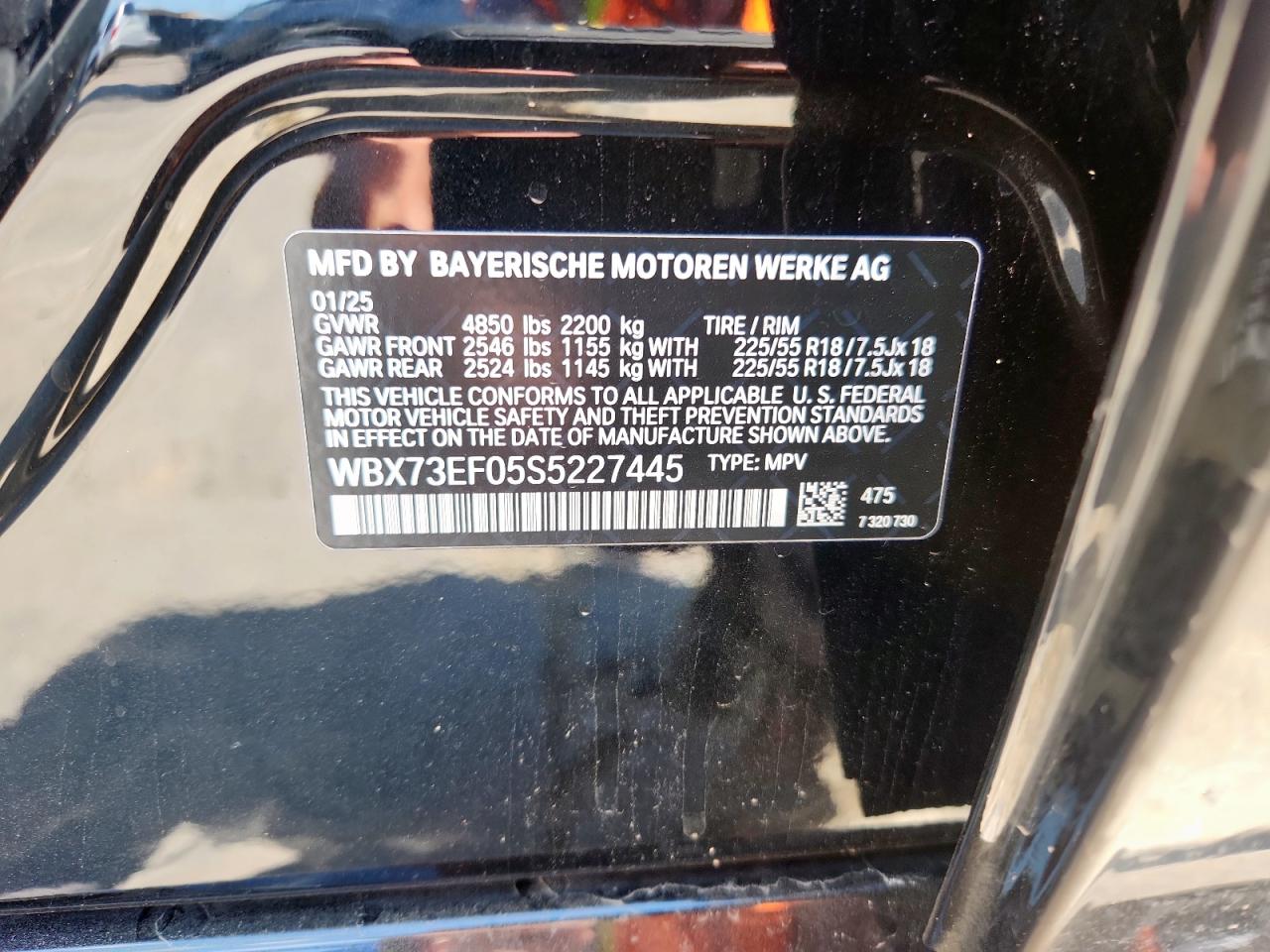 2025 BMW X1 xDrive28I VIN: WBX73EF05S5227445 Lot: 81808725