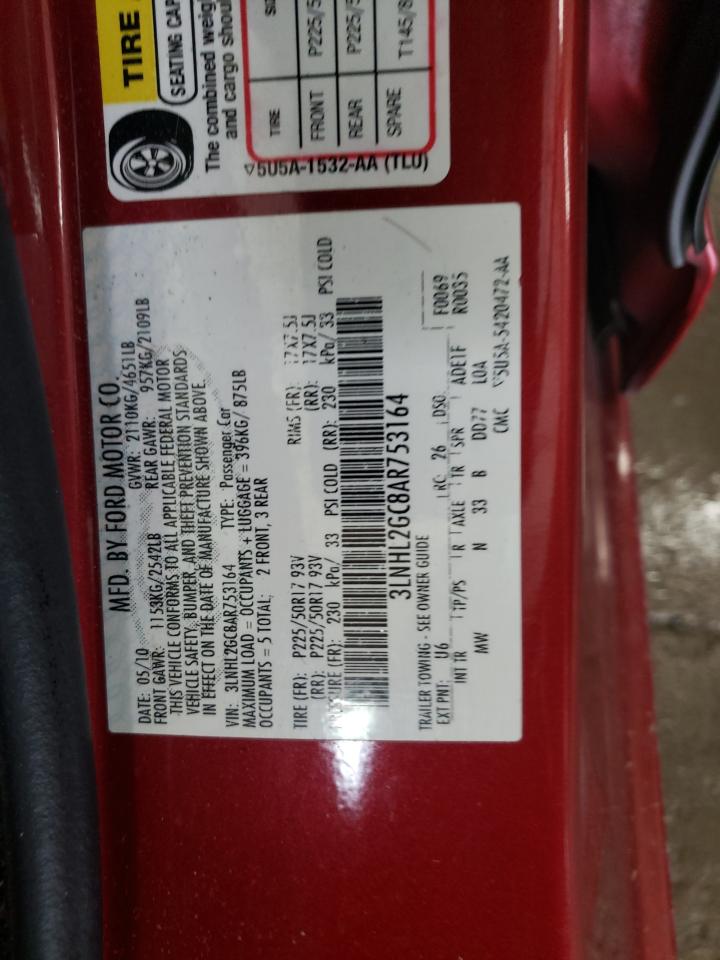 2010 Lincoln Mkz VIN: 3LNHL2GC8AR753164 Lot: 81612235