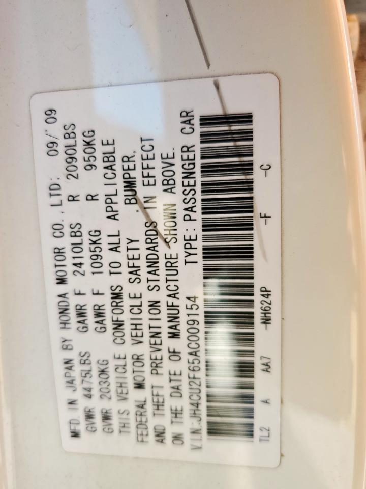 2010 Acura Tsx VIN: JH4CU2F65AC009154 Lot: 80787605