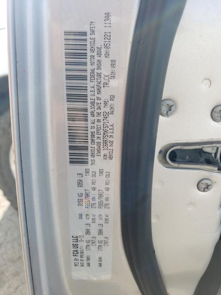 2015 Ram 1500 St VIN: 1C6RR7SMXFS717452 Lot: 71559595