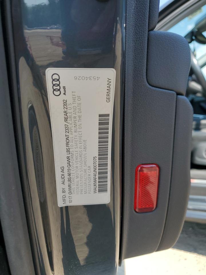 2018 Audi A4 Premium VIN: WAUKMAF40JN007075 Lot: 80816575