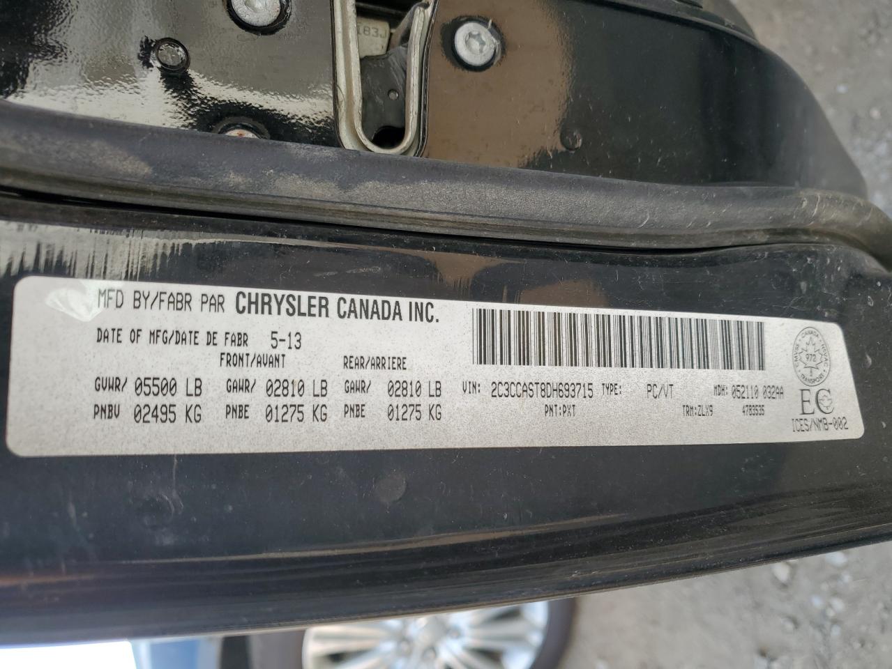 2013 Chrysler 300C Luxury VIN: 2C3CCAST8DH693715 Lot: 80336695