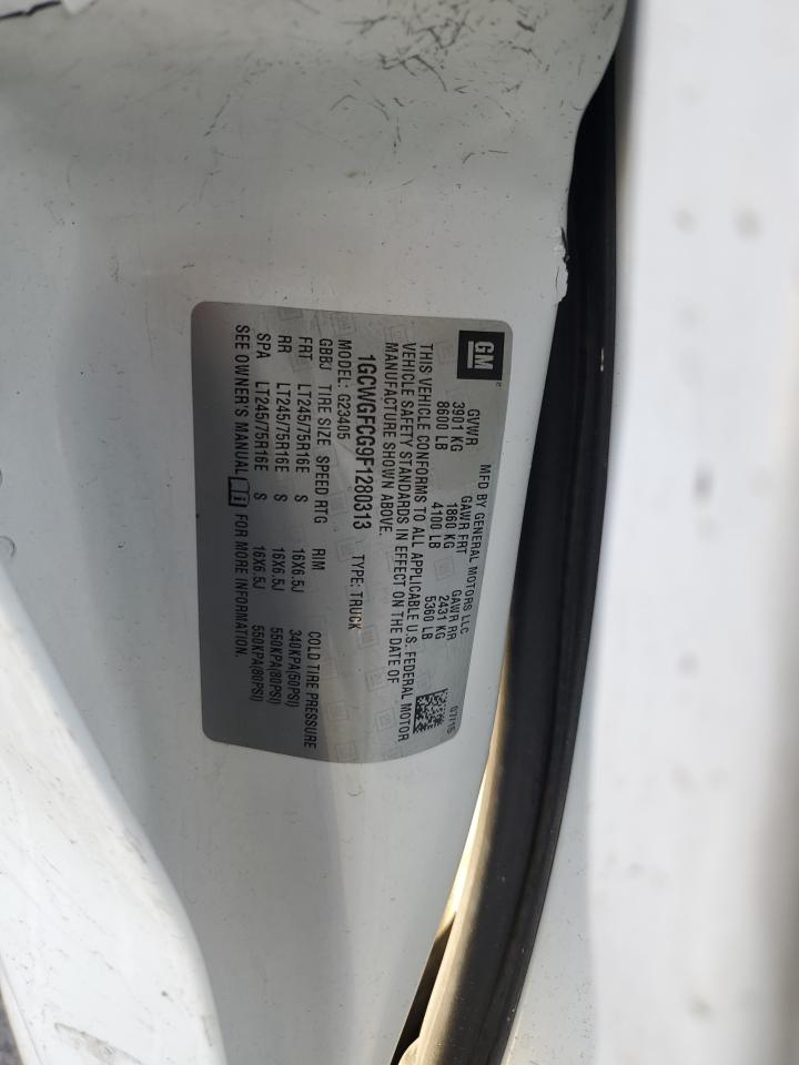 2015 Chevrolet Express G2500 VIN: 1GCWGFCG9F1280313 Lot: 81276285