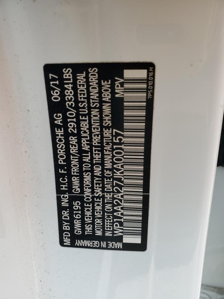 2018 Porsche Cayenne VIN: WP1AA2A27JKA00157 Lot: 81611965