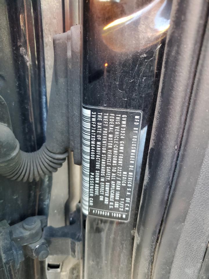 2013 Volkswagen Beetle VIN: 3VWFP7ATXDM644600 Lot: 81469595