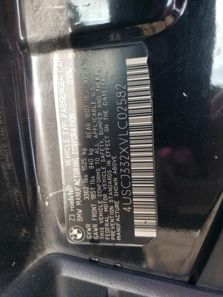 1997 BMW Z3 2.8 VIN: 4USCJ332XVLC02582 Lot: 83820365