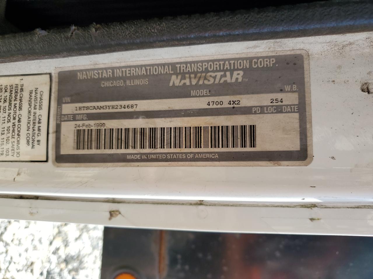 2000 International 4000 4700 VIN: 1HTSCAAM3YH234687 Lot: 69652115