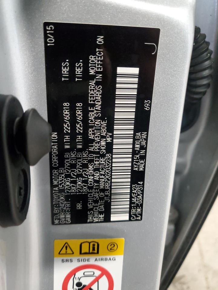 2016 Lexus Nx 300H VIN: JTJBJRBZ2G2032238 Lot: 71202175