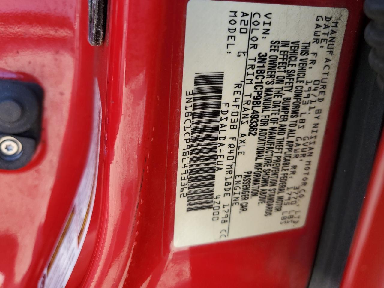 2011 Nissan Versa S VIN: 3N1BC1CP9BL493362 Lot: 83942015