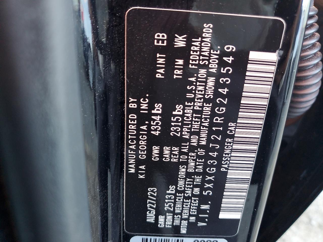 2024 Kia K5 Ex VIN: 5XXG34J21RG243549 Lot: 70701315