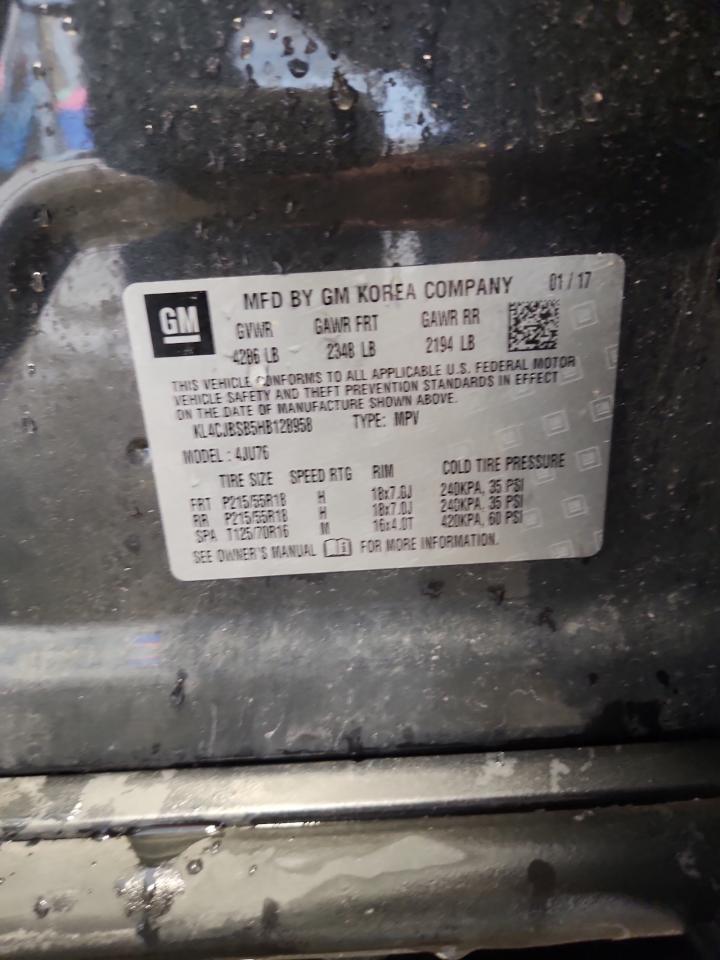 2017 Buick Encore Preferred Ii VIN: KL4CJBSB5HB128958 Lot: 80521775