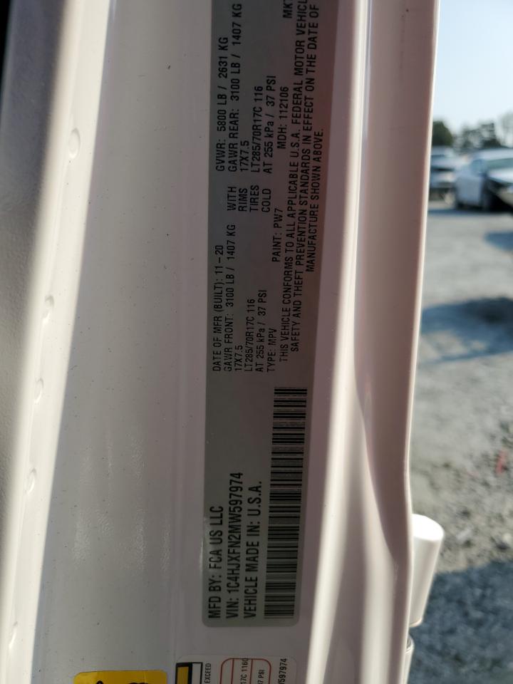 2021 Jeep Wrangler Unlimited Rubicon VIN: 1C4HJXFN2MW597974 Lot: 71247295