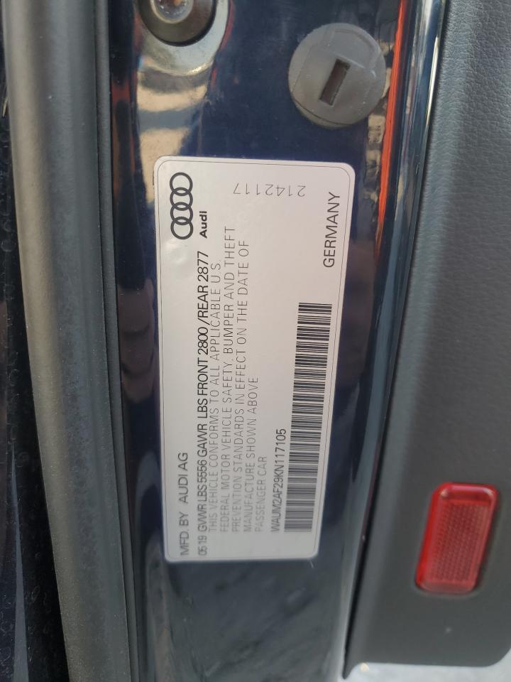 2019 Audi A6 Prestige VIN: WAUM2AF29KN117105 Lot: 71860455