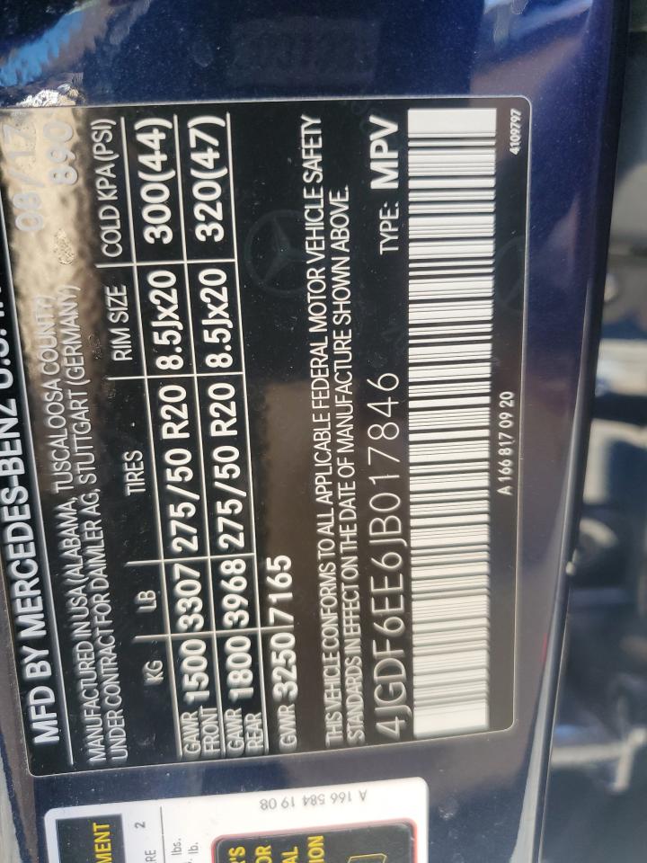 2018 Mercedes-Benz Gls 450 4Matic VIN: 4JGDF6EE6JB017846 Lot: 70754795