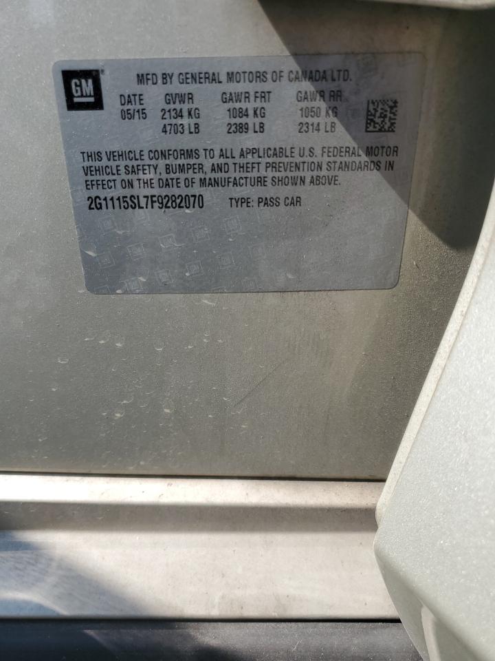 2015 Chevrolet Impala Lt VIN: 2G1115SL7F9282070 Lot: 80117635