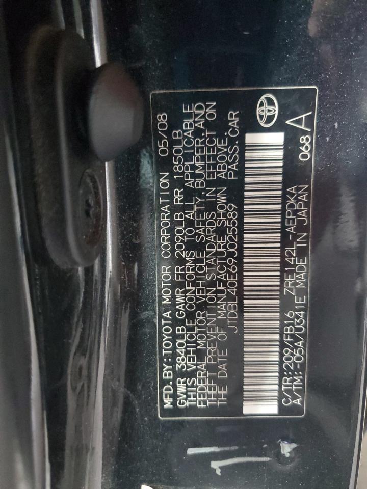 2009 Toyota Corolla Base VIN: JTDBL40E69J025589 Lot: 84557765
