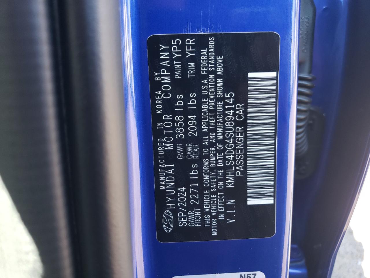 2025 Hyundai Elantra Sel VIN: KMHLS4DG4SU894145 Lot: 71665345
