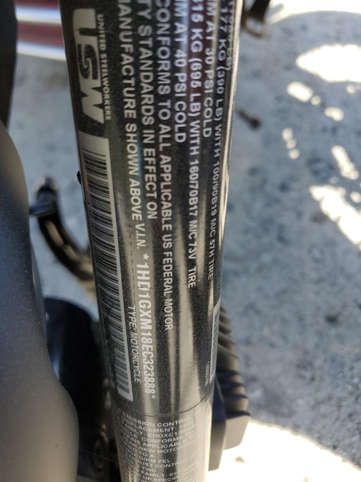 2014 Harley-Davidson Fxdb Dyna Street Bob VIN: 1HD1GXM18EC323888 Lot: 81662055