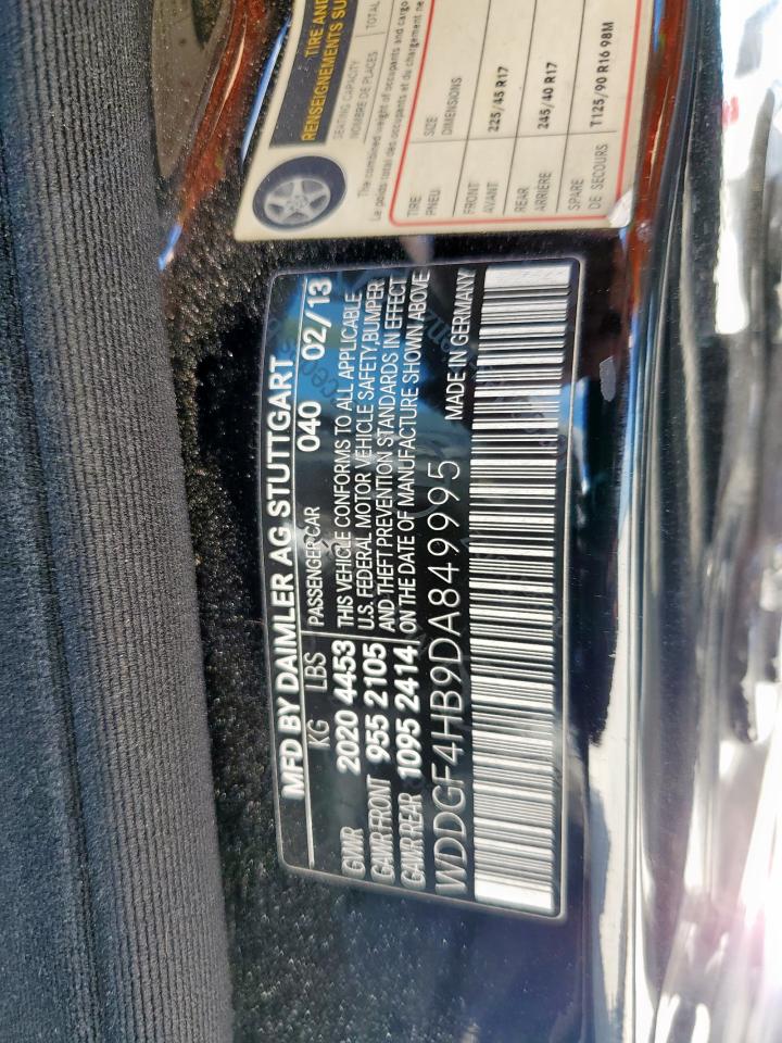 2013 Mercedes-Benz C 250 VIN: WDDGF4HB9DA849995 Lot: 81752705