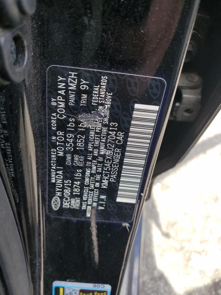 2016 Hyundai Accent Se VIN: KMHCT5AEXGU270413 Lot: 71856785