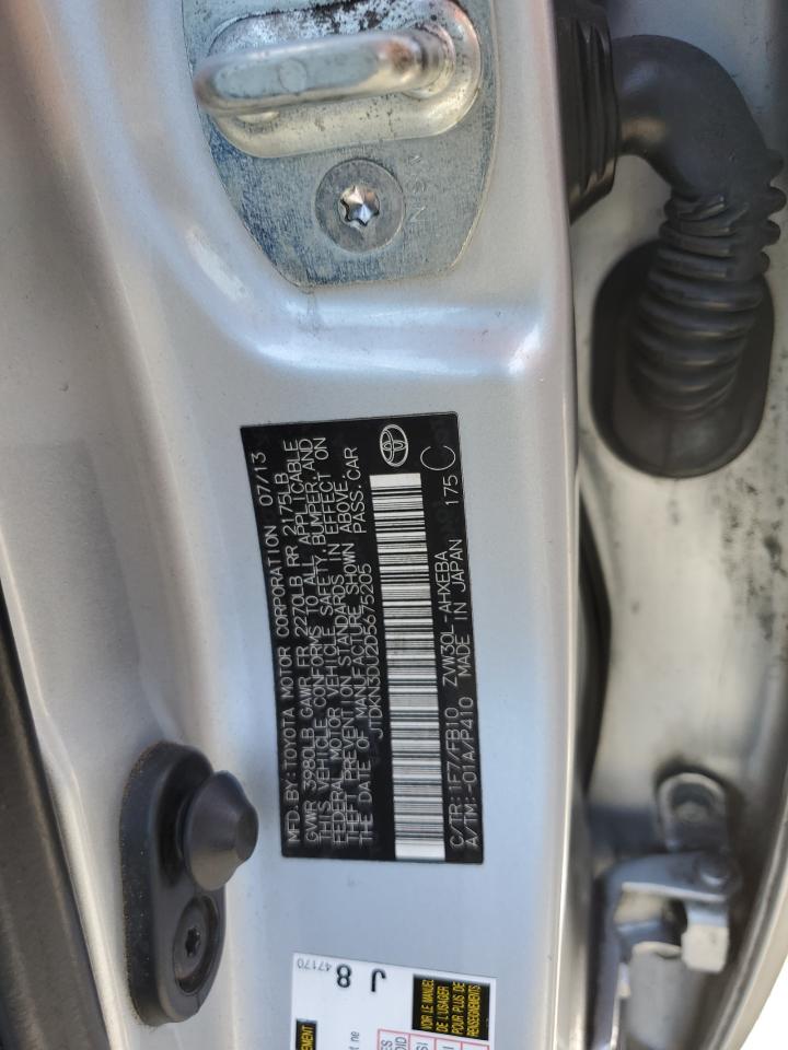 2013 Toyota Prius VIN: JTDKN3DU2D5675205 Lot: 80917375