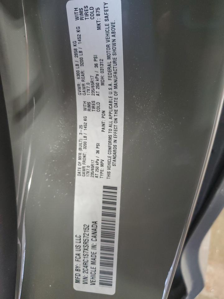 2025 Chrysler Pacifica Hybrid Select VIN: 2C4RC1S7XSR572152 Lot: 84578995