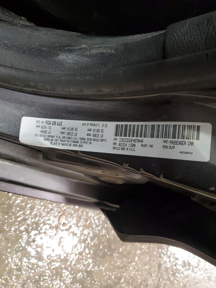 2015 Chrysler 200 C VIN: 1C3CCCEG3FN678446 Lot: 71876525