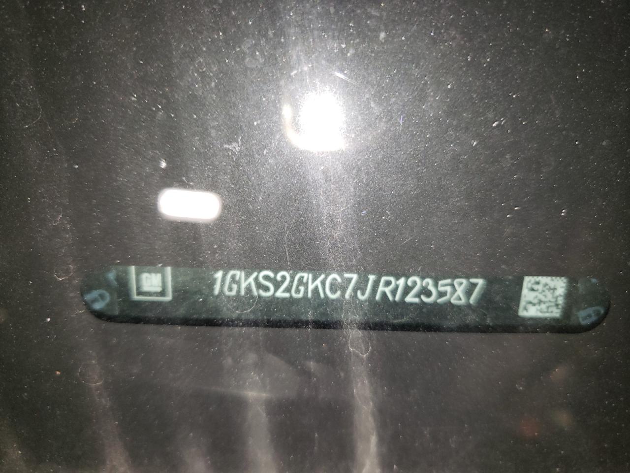 2018 GMC Yukon Xl K1500 Slt VIN: 1GKS2GKC7JR123587 Lot: 83829855