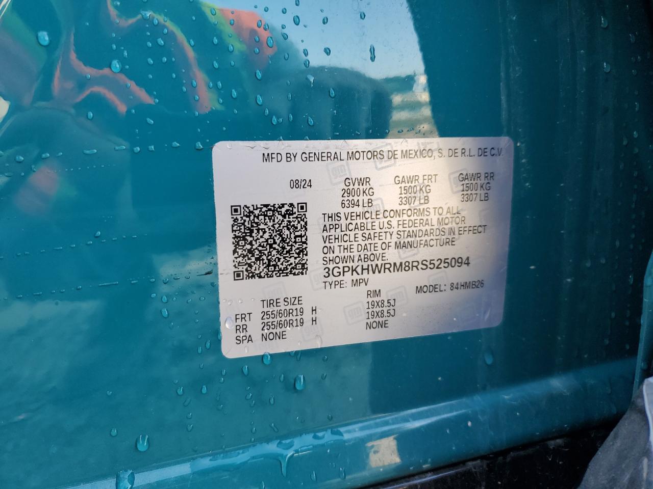 2024 Honda Prologue Tour VIN: 3GPKHWRM8RS525094 Lot: 71186145