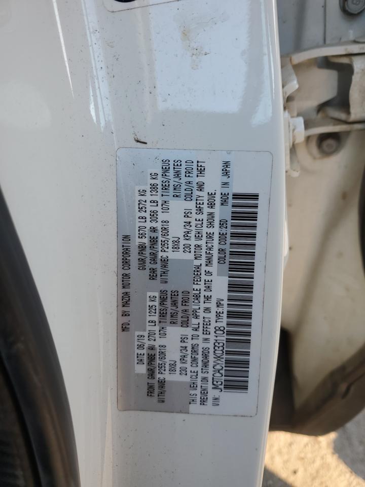 2019 Mazda Cx-9 Touring VIN: JM3TCACYXK0331108 Lot: 81159545