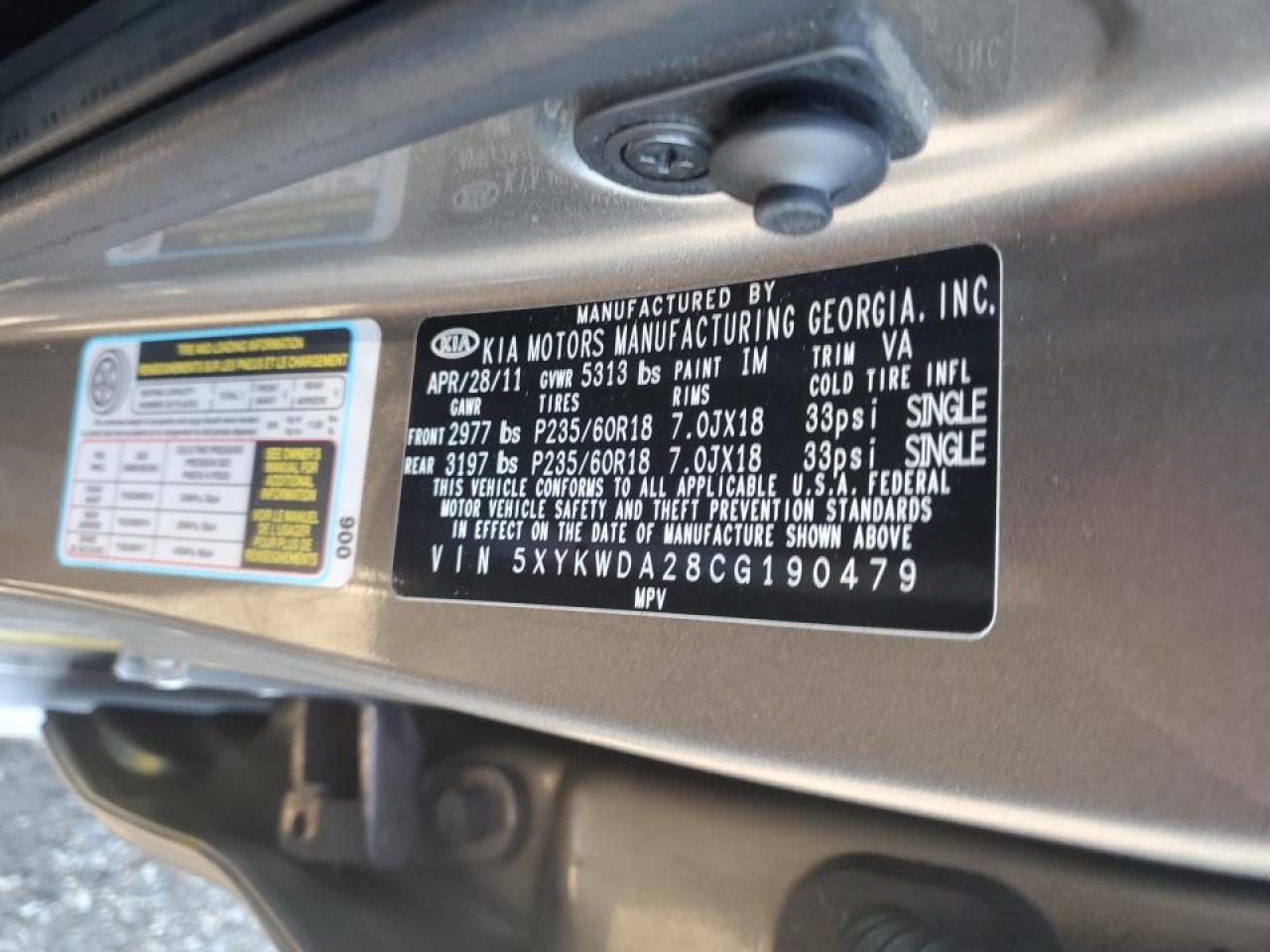 2012 Kia Sorento Sx VIN: 5XYKWDA28CG190479 Lot: 71405785
